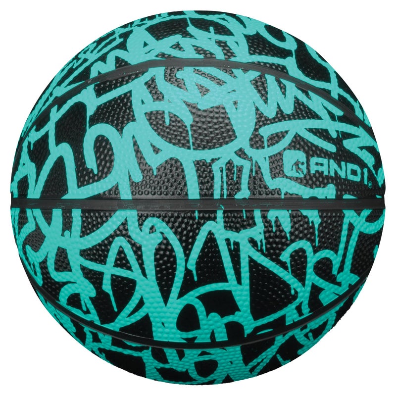 AND1 Mini Basketball Set for Kids (Deflated w/ Pump Included): - 3 Pack of Premium Youth Size Basketballs, Easy to Grip, Shoot & Dribble, Made for Indoors and Outdoors, Graffiti - Image 3